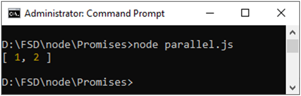Example of  Parallel Promises 