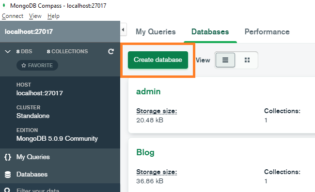 Creating a MongoDB Database