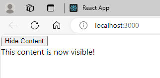 Toggle Content App in React
