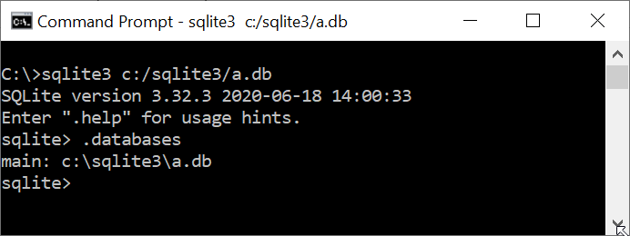 Creating a Database in sqlite3