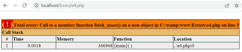 Fatal Error Due to Non-availability of the Database Table