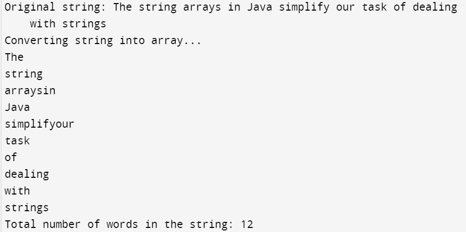 Using String Arrays in Java