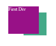 Overlapping Divs with Higher Value of z-index for the first div