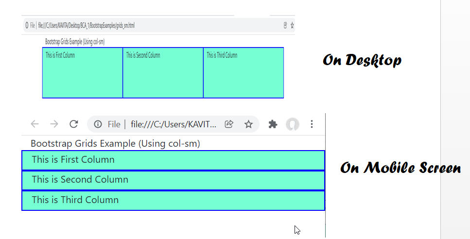 Full Width Columns on Small Screen