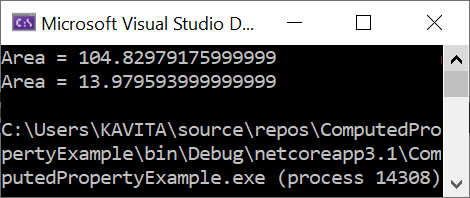 Demonstrating an Example of Computed Property in C#