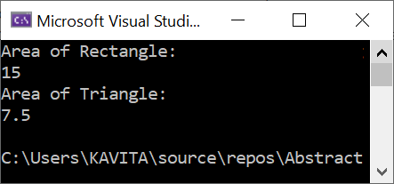 Example of Abstract Class in C#
