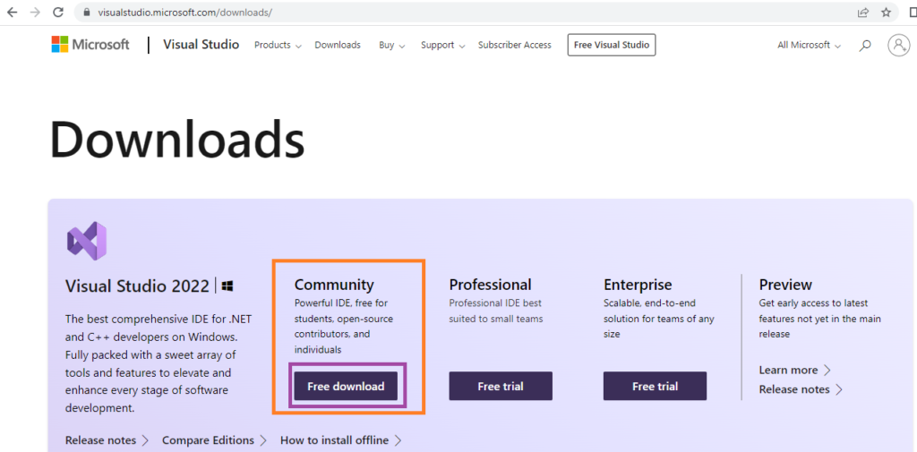 How to Install Visual Studio 2022 on Windows - Community Edition