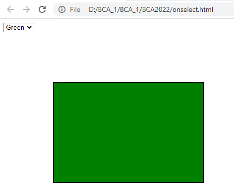Demonstrating an Example of handling onChange Event in JavaScript