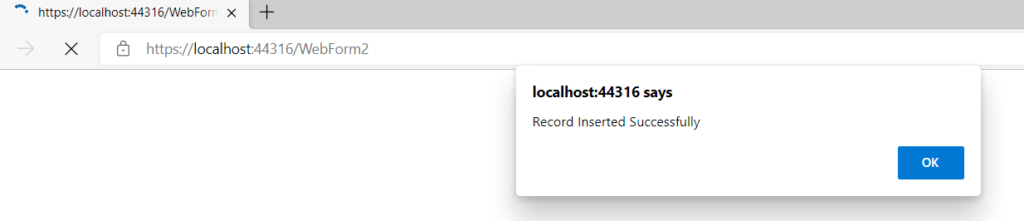 Alert Message Using Script