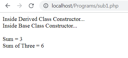 Example of Inheritance in PHP