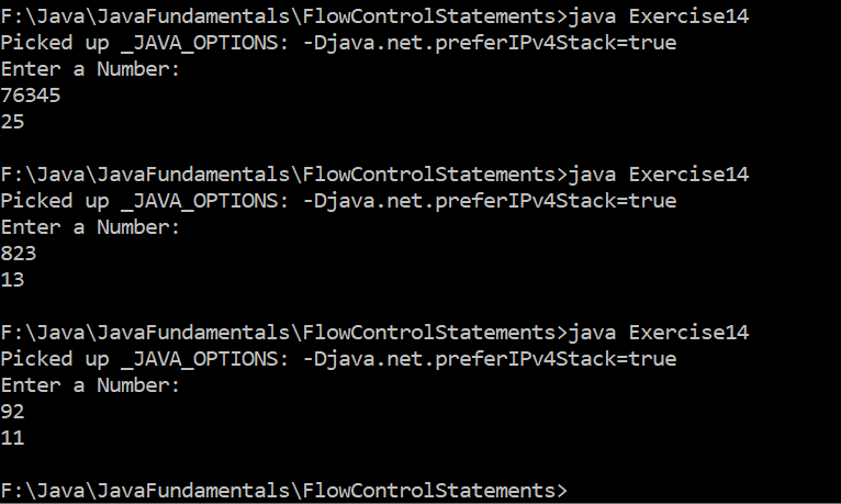 A Program to Display the Sum of Digits of a Number in Java