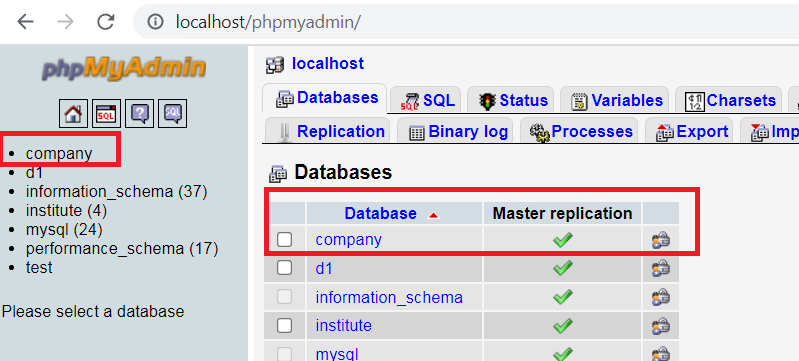 The Result of Creating a Database and User Using PDO in PHP