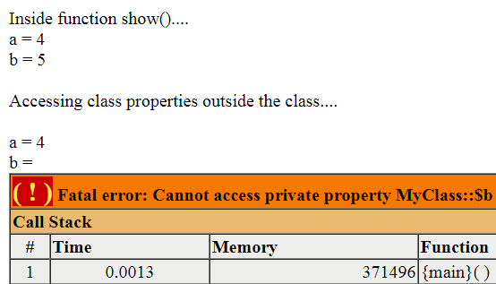 The Example of Creating Classes in PHP