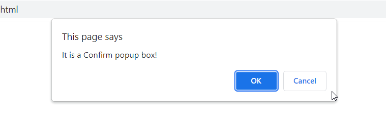 Confirm Popup Box