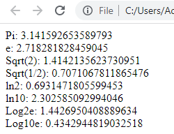 Using the Properties of Math Object in JavaScript