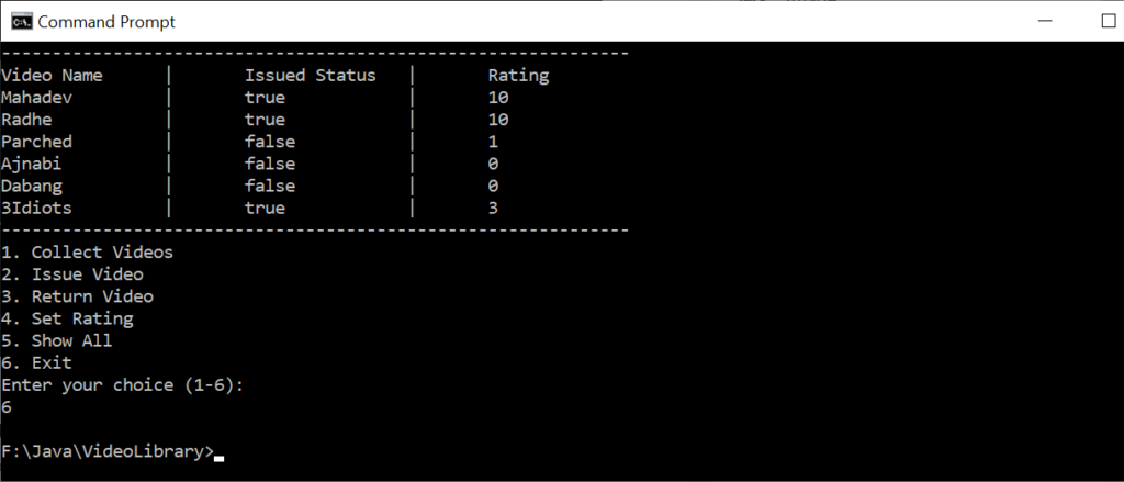 Exiting the Application