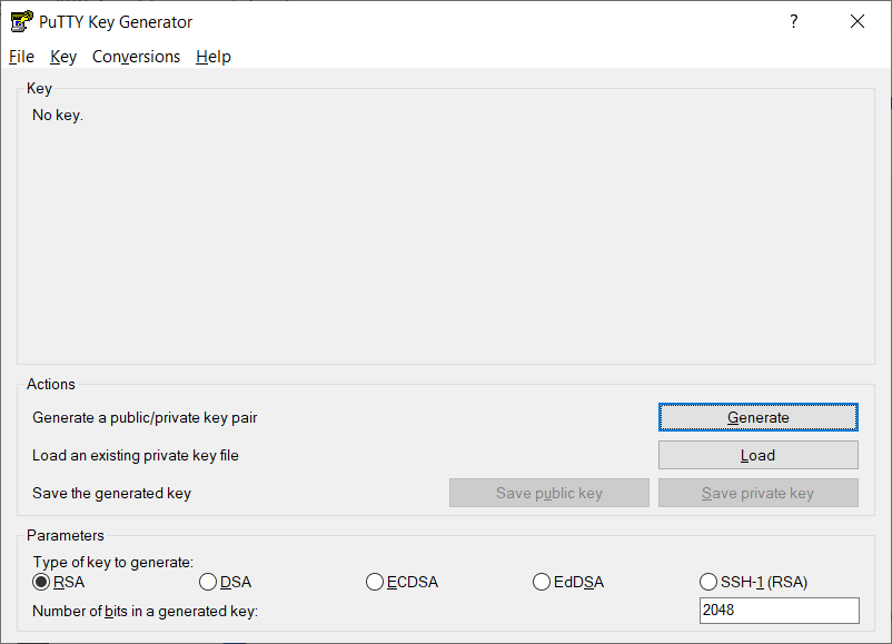 PuTTY Key Generator