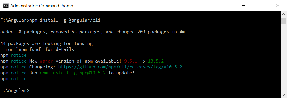 Installing Angular CLI