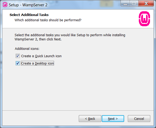Select the Create Icon Checkboxes